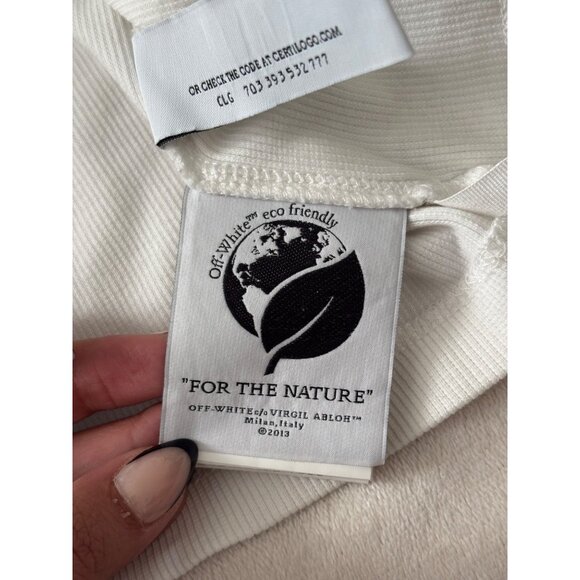 Off-White Eco-Friendly Womens Cropped T-Shirt - Picture 6 of 6